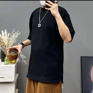 เสื้อยืดกระเป๋าซ่อนอระบายอากาศผู้ชายและผู้หญิงแขนสั้นคอกลมแนวโน้มหลวมขนาดใหญ่