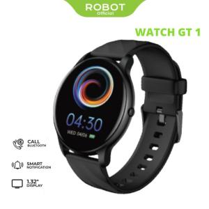 ROBOT GT1 Smartwatch Sport & Health Monitor dengan SPO2 Call Function Desain Aluminium Alloy Layar 1.32” Tahan Air IP68 - Garansi Resmi 1 Tahun