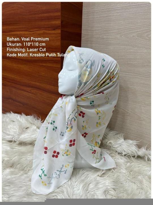 jilbab umama motif terbaru bahan voal bayar di tempat /hijab terlari ...