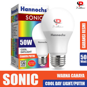 Lampu LED Bulb 50 Watt Hannochs Sonic Cahaya Putih CDL SNI