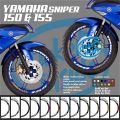 Yamaha Sniper 155 & 150 Mag Decals Sticker Front & Back Side By Side 4pcs (CHECKERED). 