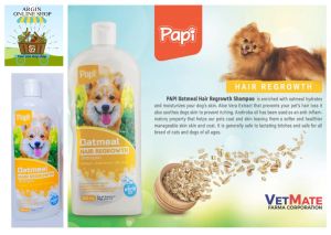 Papi Oatmeal Shampoo for All Breeds of Dog and Cat (525 ml)
