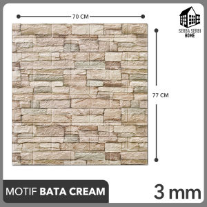 WALLPAPER DINDING 3D TEBAL (FREE GIFT) Wallpaper Dinding Motif Batu Alam Berwarna 70x77 Wallpaper Foam Motif Corak Batu Alam Hitam / Stiker Dinding 3D Bata Alam Merah / Wallpaper Foam 3D Timbul / Wallpaper Dinding Aesthetic Bata Merah / Wallpaper Dinding