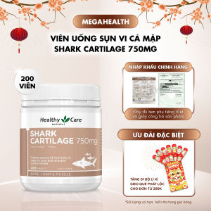 Viên uống sụn vi cá – Hỗ trợ khớp và sụn – Healthy Care Shark Cartilage 750mg (200 viên)