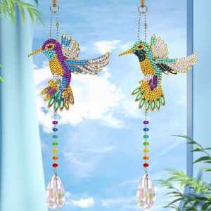 ETUALE 5D Diamond Diamond Painting Art Kit Acrylic Double Sided DIY Diamond Drawing Wind Chime Kit 2D Flat DIY Craft Painting Kit Garden