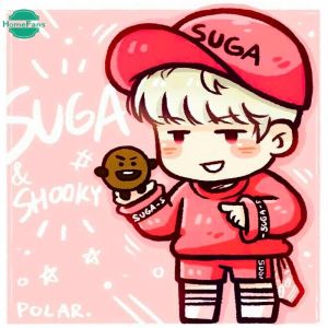 5D DIY Diamond Painting Korean Boy Group BTS Cartoon Boy Full Diamond Round Diamond Wall Picture Beginner Adult Children Painting Home Wall Decoration