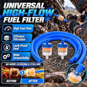 Universal ATV/Dirt Bike Parts Kit/ 1m Colored Fuel Line (5mm ID / 8mm OD)/Fuel Filter/Clamps