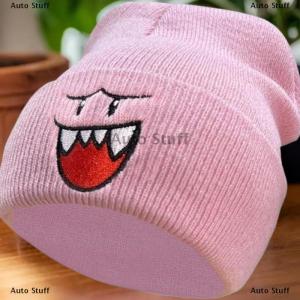 [COD] Auto Stuff 1 chiếc mũ mùa đông ấm áp dễ thương cho nam và nữ Mũ Dệt Kim thêu mặt Hạnh Phúc quà tặng Halloween Giáng sinh