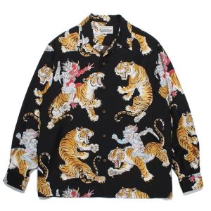Classics WACKO MARIA Shirts Men Woman High Quality Loose Casual Open Collar Spring Summer Long Sleeve Tops