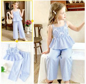 EE.KPC Summer Ribbon   Top and  Pants Girl  Toddler Set Terno Coordinates   - super ganda - fabric from abroad - cotton fabric - timeless piece - casual office or party - classic piece - super kapal ng tela - hindi kayo magsisi Our aim is to produce qu