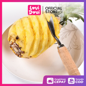 Alat Kupas Nanas Gagang Kayu/ Pisau Mata Nanas/ Pineapple Peeler / Pengupas Bintik Atau Biji Nanas