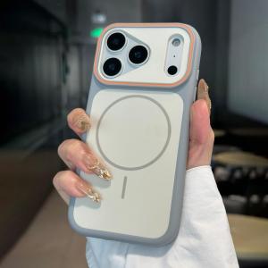Original Soft Bumper For Magsafe Phone Case For iPhone 17 Air 16 15 14 Plus 13 12 Pro Max Magnetic Frosted Non Slip Armor Cover
