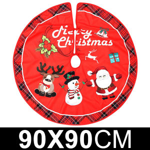 Christmas tree Skirt 90cm Christmas Tree Base Decoration Beautification Protect Christmas tree Floor Mat
