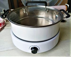 SMARTHOME INDUTION COOKER เตาแม่เหล็กไฟฟ้าแถมหม้อสแตนเลส 1400W รุ่น IN-1400 รับประกัน 3 ปี