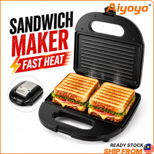 Sokany 750W Sandwich Maker KJ-108 with Non-stick Coating Compact Breakfast Machine