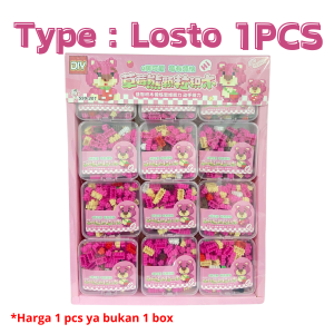 Mainan Balok Susun Nano Block Mainan Disney Sanrio Block Mainan Anak DIY 3D Puzzle Toy Brick JM