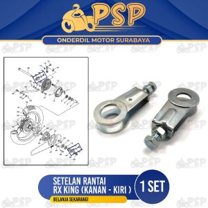 Setelan Rantai RX King (Harga Per 1 SET) - Stelan Rante Anting Anting Chain Adjuster Arm Arem