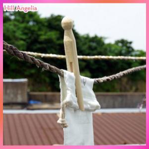 [Hill Angelia] 5pcs Wood dolly peg Traditional Dolly Style Wooden Clothes Pegs Pins Clips