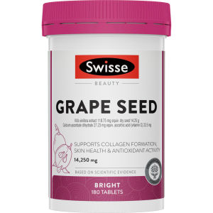 Swisse Grape Seed ผิวใสลื่นสม่ำเสมอ 180/300เม็ด EXP11/2027