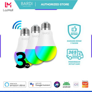[3 PCS] BARDI Smart LED Light Bulb RGB+ WW 9W Wifi Wireless IoT Home