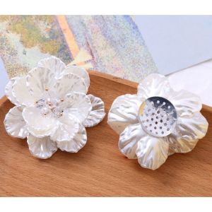 GUOGU 5Pcs Acrylic Peony Decoration Material Versatile Camellia Shape Multi-layer Flower Craft Artistic Multi-layer Design Jewelry Making Flower Jewelry Garment