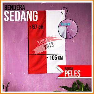 BENDERA MERAH PUTIH SEDANG 105 x 67 (20PCS)