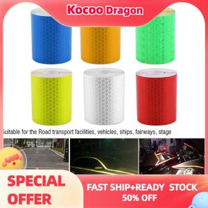 Kocoo 1mx5cm Car Truck Reflective Self-adhesive Safety Warning Tape Roll Film Sticker
