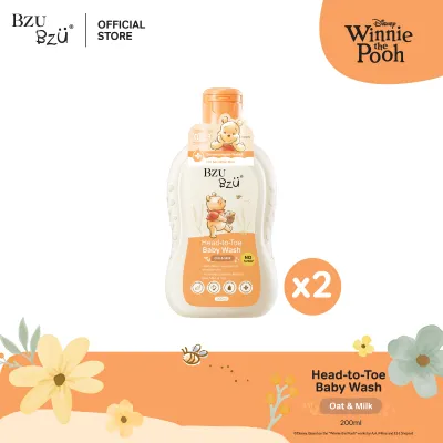BZU BZU Winnie The Pooh Head to Toe Baby Wash Oat & Milk (200ml x2)