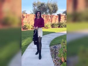 Arach&Cloz  Womens Summer Autumn Fan-shaped Lace Cuff Round Neck Top Textured Shirt