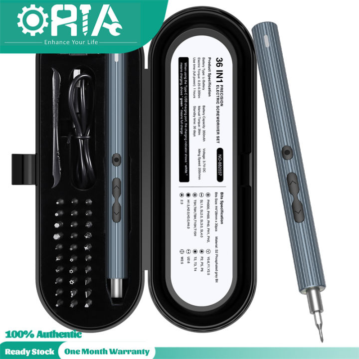 【Upgraded】ORIA 36 IN 1 Electric Screwdriver Set Rechargeable