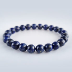 Lapis Lazuli bracelet collection. Genuine natural and unheated gemstone with Certificate of Authenticity