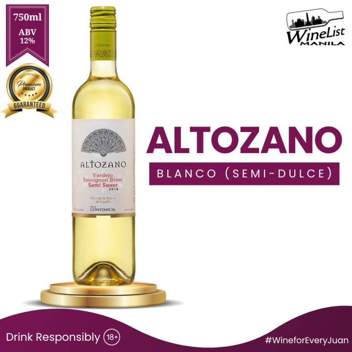 Altozano Verdejo Sauvignon Blanc Semi-Sweet | Tierra de Castilla, Spain ...