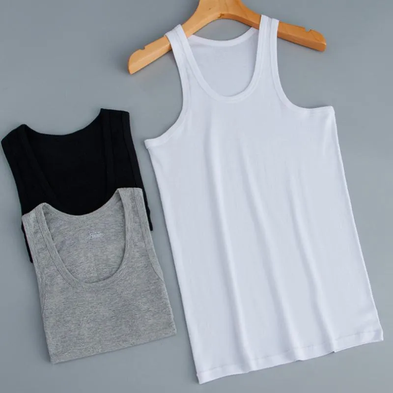 RunMall 3-1PCS Oversized Men Vests Summer Fashion T-Shirt Men's sleeveless  vest Male Solid Color Round Collar Loose Tank Tops