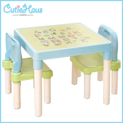 Cutiehaus Childrens Learning Table And Chairs Set Kindergarten Tables Chairs Plastic Game Table Dinner Drawing Table - Fulfilled by Cutiehaus