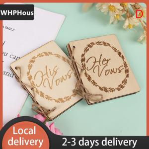 [COD] WHPHous Ship within 24 hours 2PCS Wedding Vow Books Wedding Vow Notebook Creative Sturdy Kraft Paper Handbook