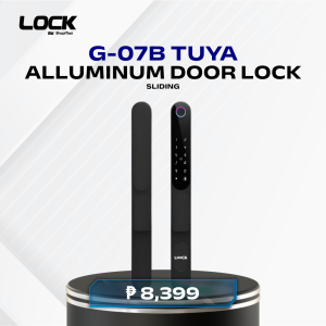 LOOCK G07-B Aluminum Door Lock | 7-in-1 Security System with Fingerprint & TUYA App | Designed for Home & Office