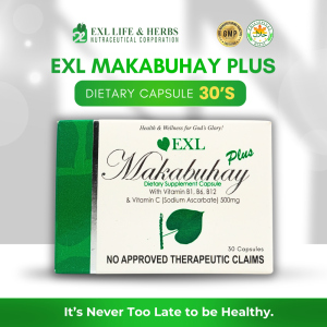 Multi-Herb & Prebiotic | Makabuhay Vitamin C B-Complex Vitamins (B1 B6 & B12) | EXL Makaabuhay Plus Dietary Supplement  30 Capsules