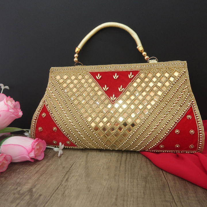 New Handicraft Premium Luxury Stones Look Handbag for Women