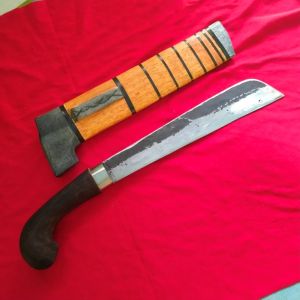 COD Golok Candung Baja Asli Banten Gagang Kayu Kecapi