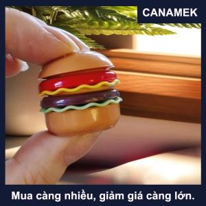 【CANAMEK】 1 Bộ 1 6 Dollhouse Hamburger Bộ đồ ăn bữa ăn hộp mini thực phẩm chơi Tấm mô hình thu nhỏ trang trí nhà bếp Phụ kiện tự làm