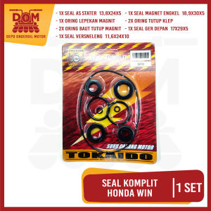 Seal Komplit WIN (TOKAIDO) 9 PCS - Oil Oli Sil Lengkap Stater Versneling Ger Depan Magnit Honda Win