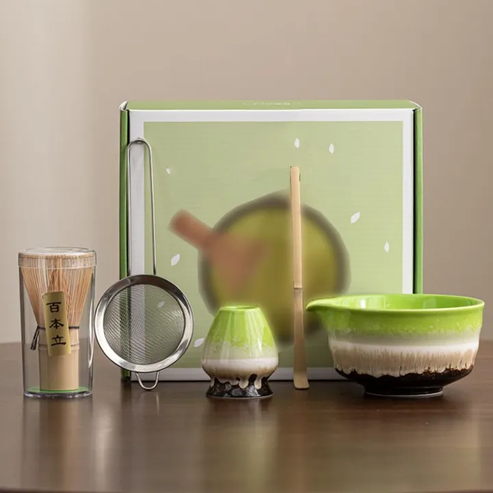 LSMSMAVDS 5Pcs/Set Vòi rót Bộ trà Matcha Nhật Bản Que trà Chasen tái sử ...