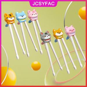 JCSYFAC 1 cặp bé trẻ em đào tạo Bộ đồ ăn Gậy thực phẩm phim hoạt hình động vật đũa cho trẻ em dễ thương mèo tiểu học học đũa