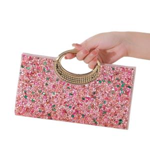 All-matching Banquet Bag for Women Girl Wedding Handbag Rhinestones Evening Bag Clutch Purse Chain Strap Shoulder Bag
