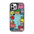 Casetify Dog Friend pattern pattern Mobile Phone Case,shockproof Mirror Case for iPhone 15ProMax 15Pro 15 14 13 12 11 Pro Max with Magsafe Phone Case. 