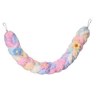 PHANT Bendable Parrot Climbing Rope Bite Resistant Wear-resistant Hamster Swing Toy Pet Cage Toy Gradient Colorful Pet Training Stand Guinea Parrot