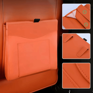 GUDAN Waterproof Car Garbage Bag Storage Pocket Leather Seat Hanging Trash Can Car Mounted Space Saving ic Adsorption Storage Bag Car Interior Supplies