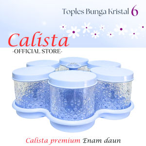 FREE ONGKIR Toples Kue Calista Kaca satu 1 Set isi 6 pcs lebaran terbaru 2025 food grade unik dan cantik viral tiktok