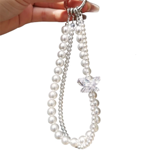 Decoration Pendant Beaded Phone Lanyard Strap Anti-Lost String Chain Double Layer Phone Chain Phone Case Charm for Girl