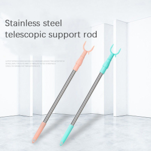 Plastic Fork Retractable Clothing Adjustable Clothes Pole Fork Clothes Picker Color Random
